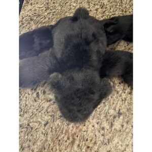 Pottery Barn Very Soft Floppy Dark Brown Expresso Bear Plush Lovey 13x17"